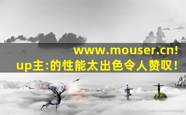 www.mouser.cn!up主:的性能太出色令人赞叹！